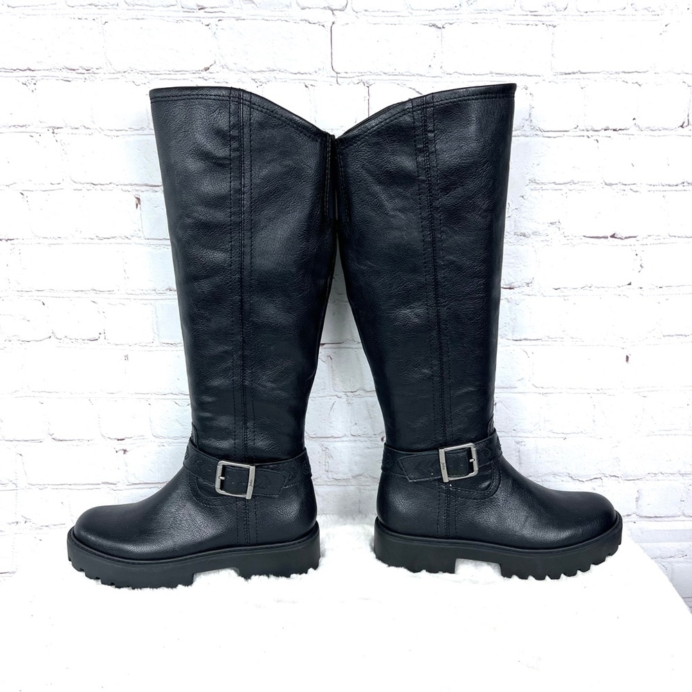 ⏳••NIB🤩 |•ZODIAC•| 'Solana' Rubber Tread Knee High Faux Leather Boots•• - Picture 7 of 15